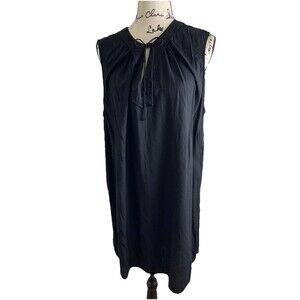 Old Navy Shift Dress Womens XL Black Casual Sleeveless V-Neck Rayon